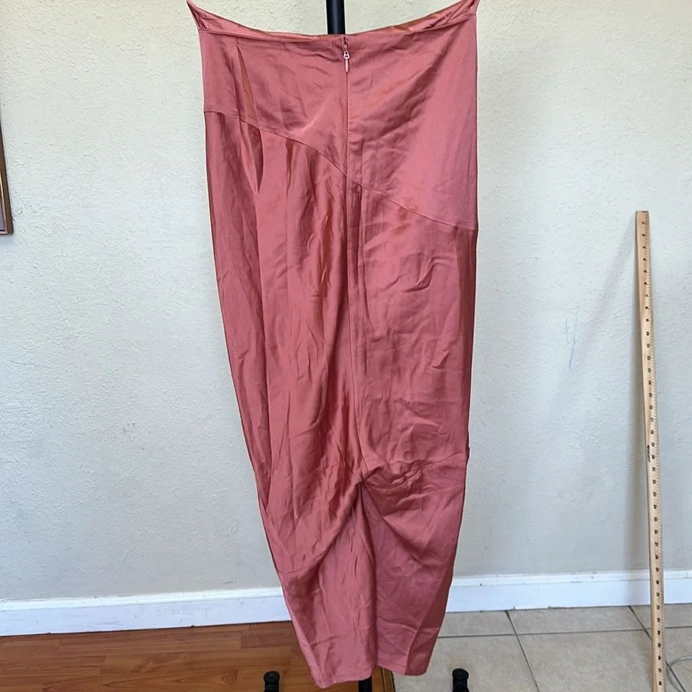 HOUSE‎ OF CB 'Sydel' Ruby Satin Bias Cut Maxi Skirt NWOT Size S